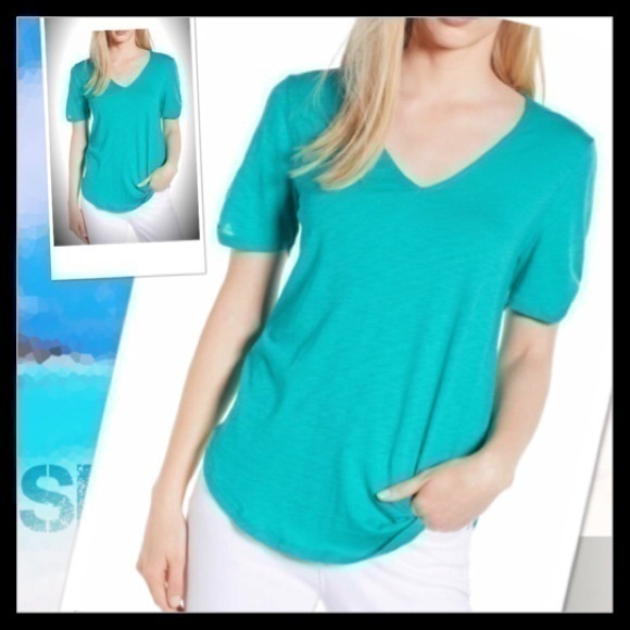 🍀BRAND NEW Anna Maria Twist Sleeves Tee - Green G19 - Picture 1 of 12